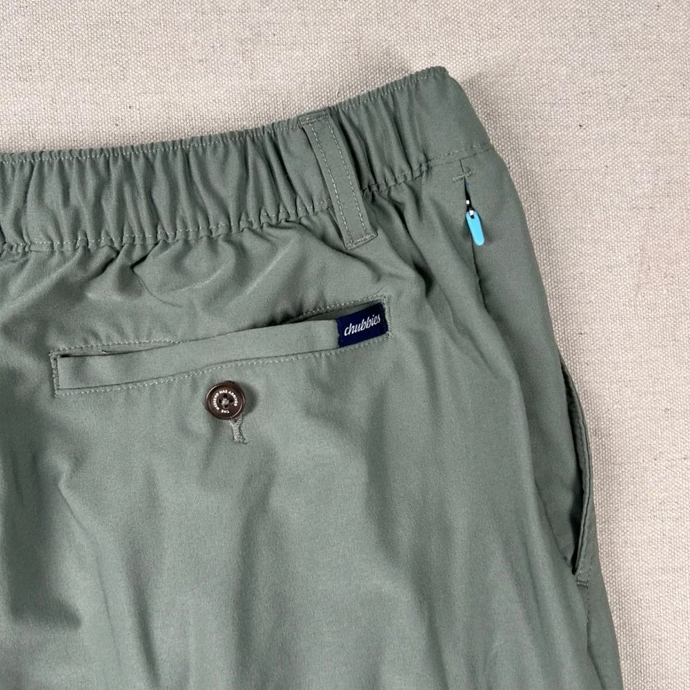 Chubbies Pants Mens XL 34x30 Everywear Performance Chino Golf Sage Green Elastic
